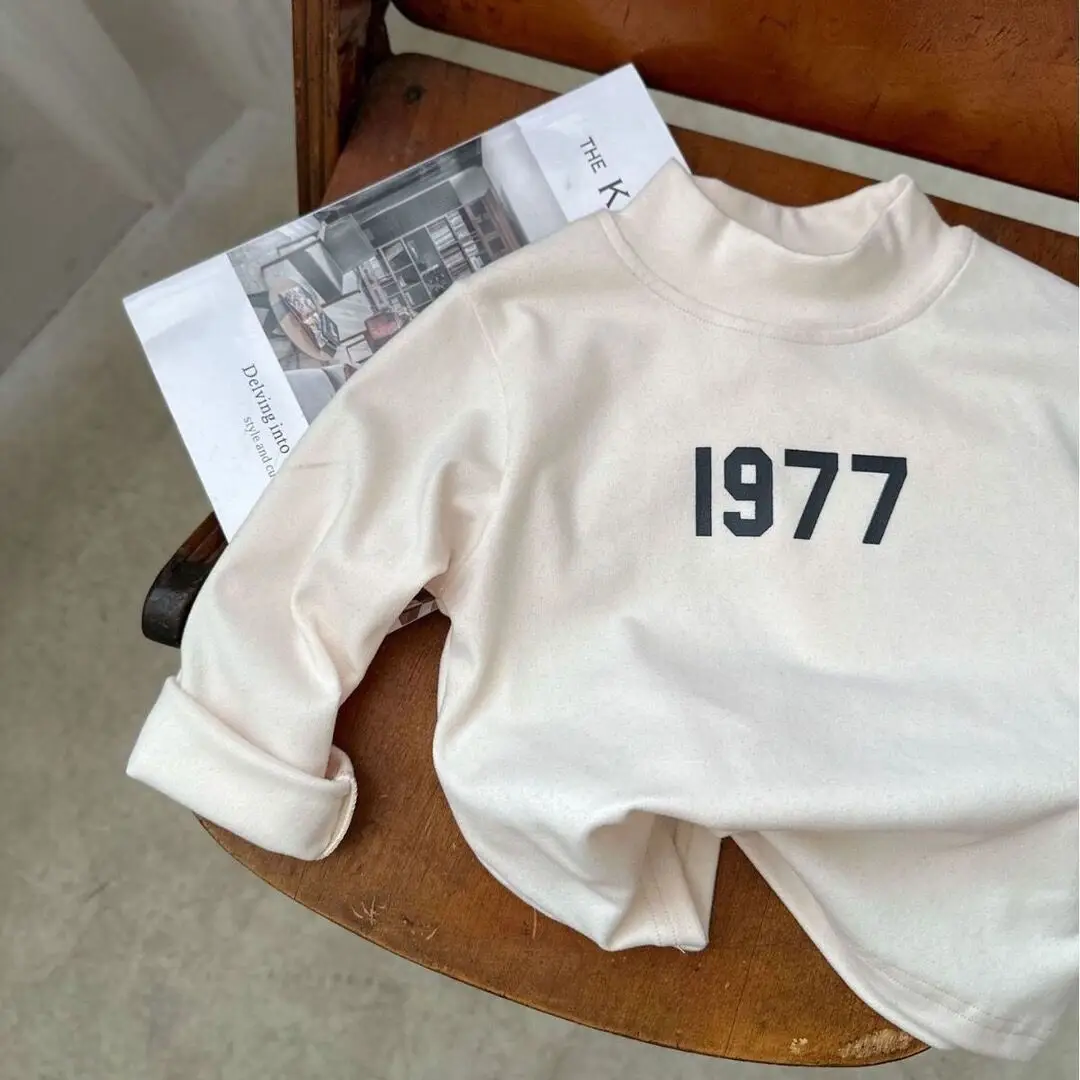 Boys 1977 Printed Long Sleeve Thermal Shirt Cream — feature 2