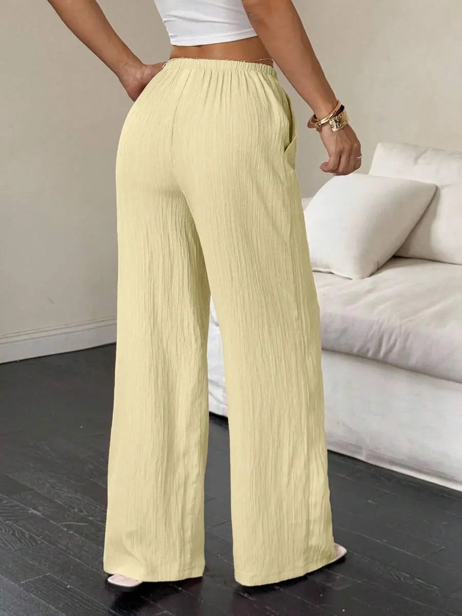 Maroon Wide Leg Pants for Women 2025 Autumn — feature 21
