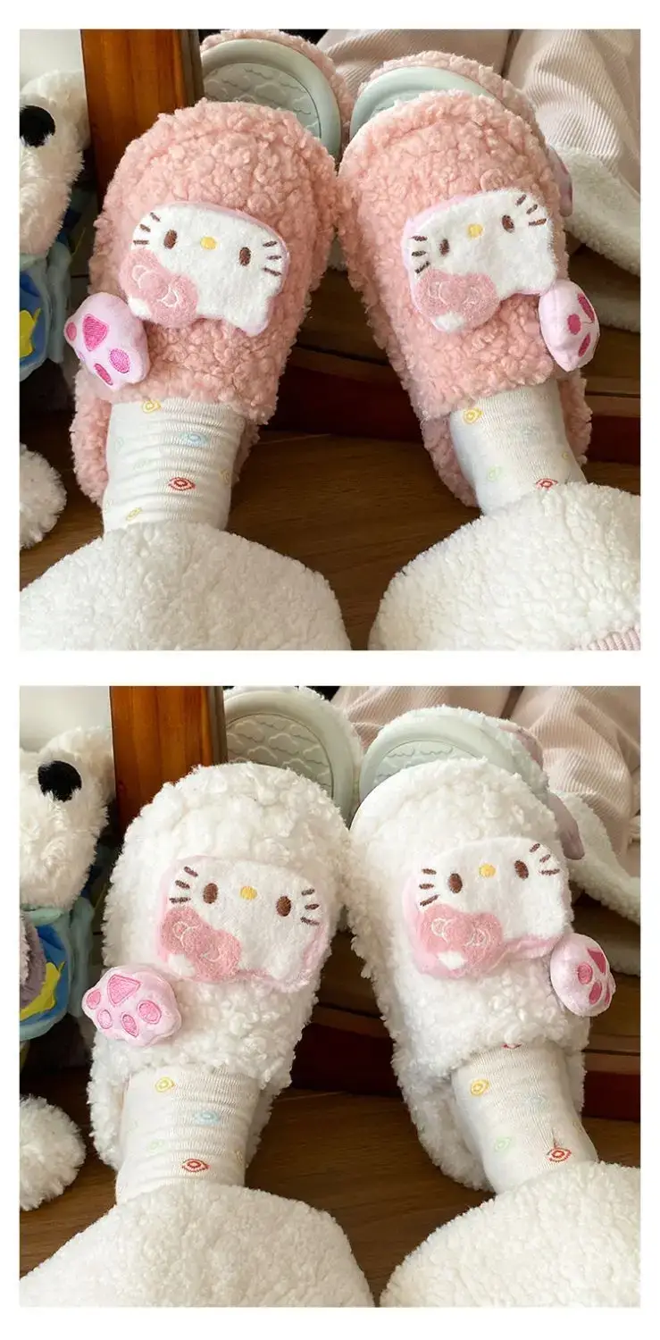 Cute Furry Cotton Slippers for Women Winter Warm — feature 13