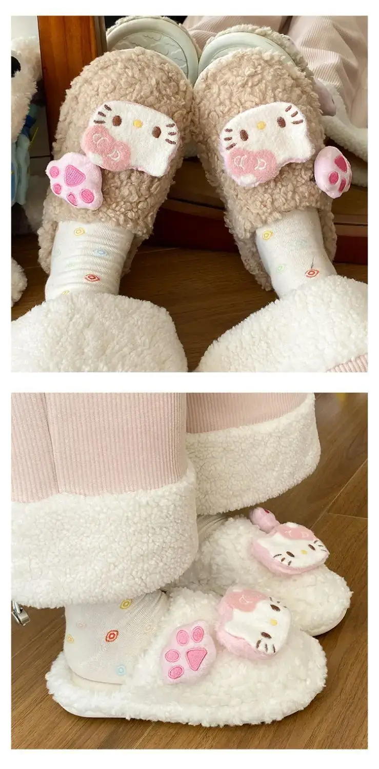Cute Furry Cotton Slippers for Women Winter Warm — feature 14