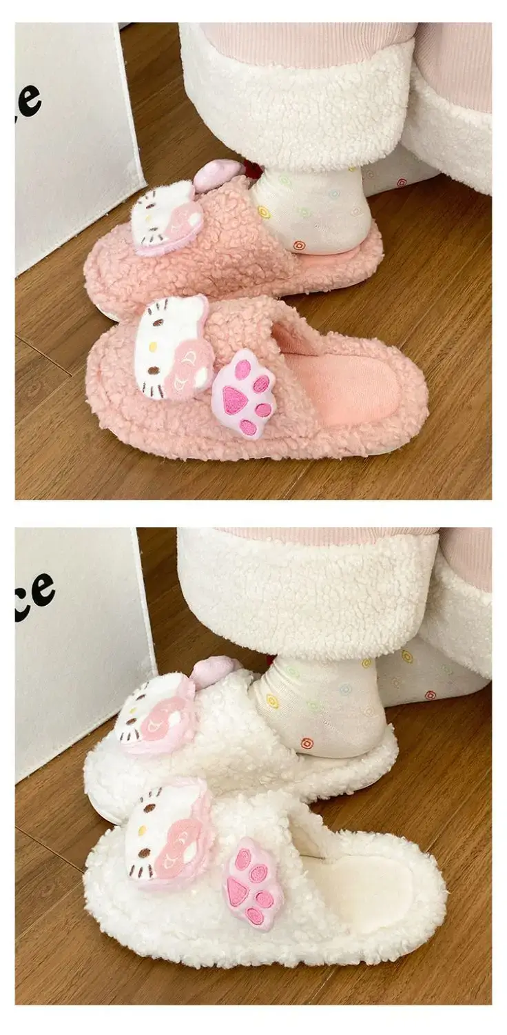 Cute Furry Cotton Slippers for Women Winter Warm — feature 16