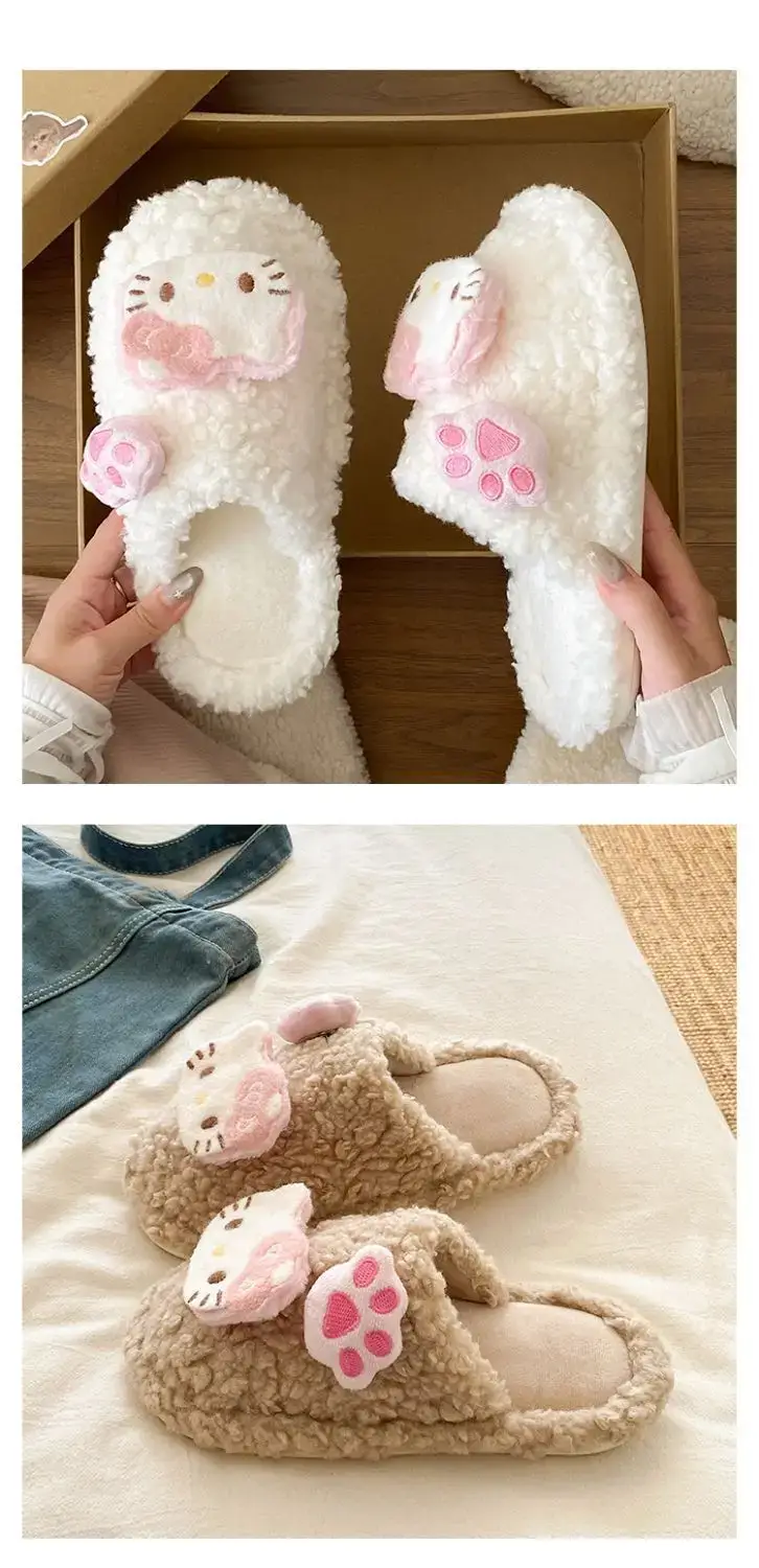 Cute Furry Cotton Slippers for Women Winter Warm — feature 20
