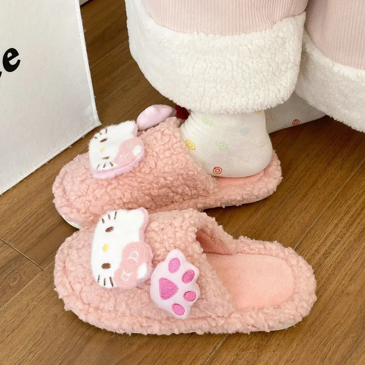 Cute Furry Cotton Slippers for Women Winter Warm — feature 32
