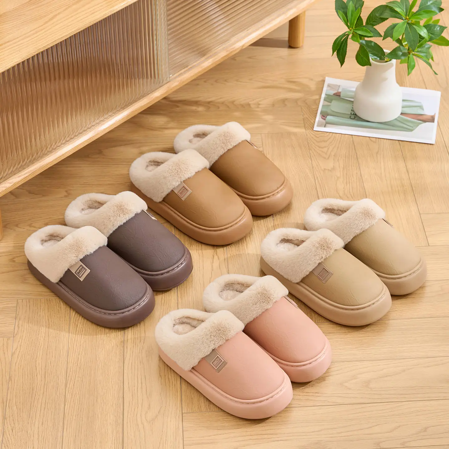 Women Waterproof Cotton Slippers Warm Winter 2025 - Image 6