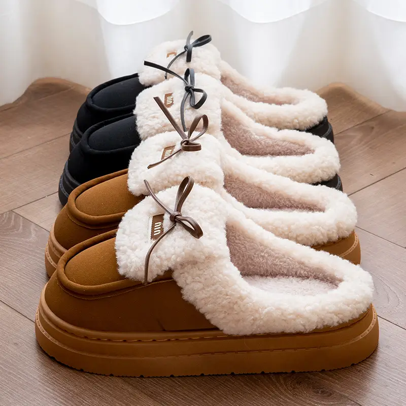 Women British Style Fleece Lined Loafers Winter Warm