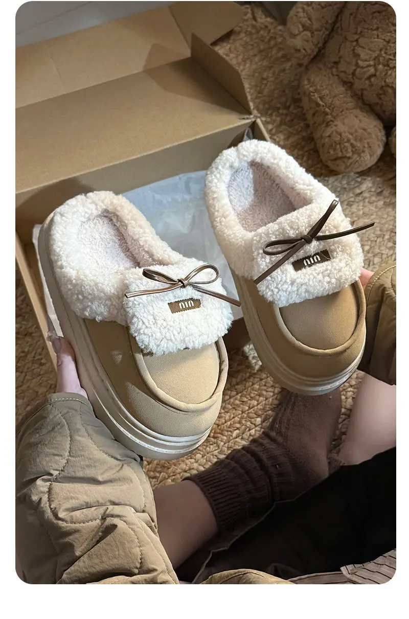 Women British Style Fleece Lined Loafers Winter Warm — feature 11