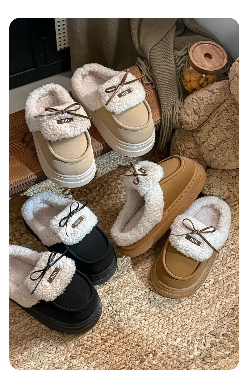Women British Style Fleece Lined Loafers Winter Warm — feature 12