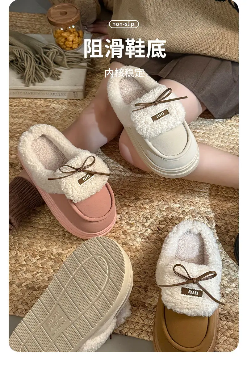 Women British Style Fleece Lined Loafers Winter Warm — feature 8