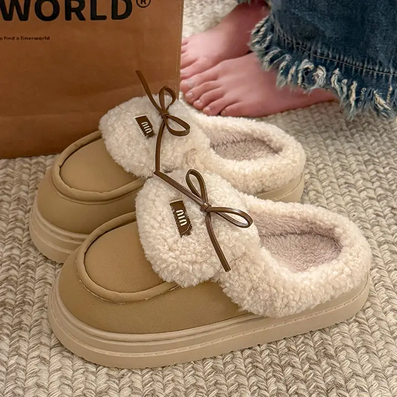 Women British Style Fleece Lined Loafers Winter Warm
