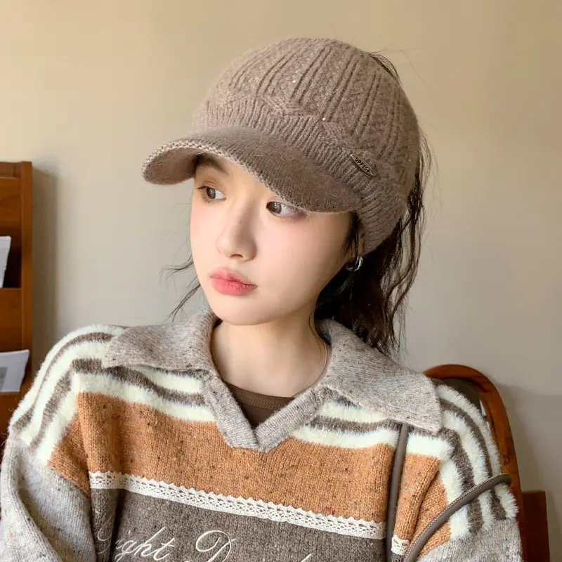Korean Style Knitted Windproof Hat for Women - Image 8