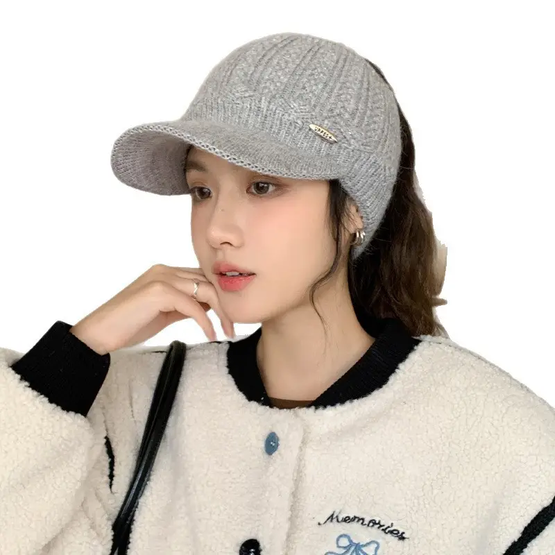 Korean Style Knitted Windproof Hat for Women - Image 11