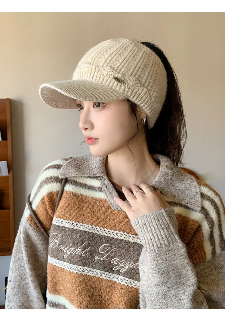 Korean Style Knitted Windproof Hat for Women — feature 13