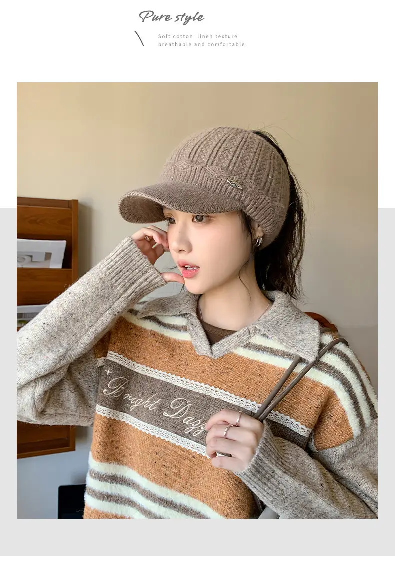 Korean Style Knitted Windproof Hat for Women — feature 16
