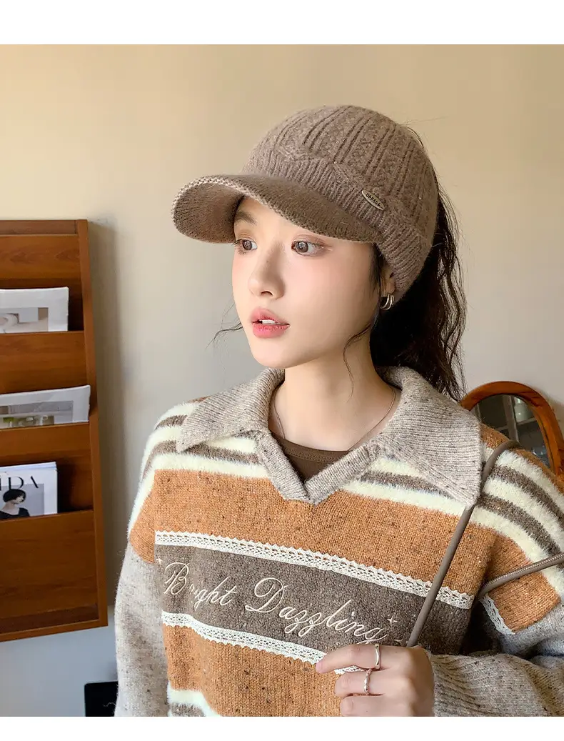 Korean Style Knitted Windproof Hat for Women — feature 17