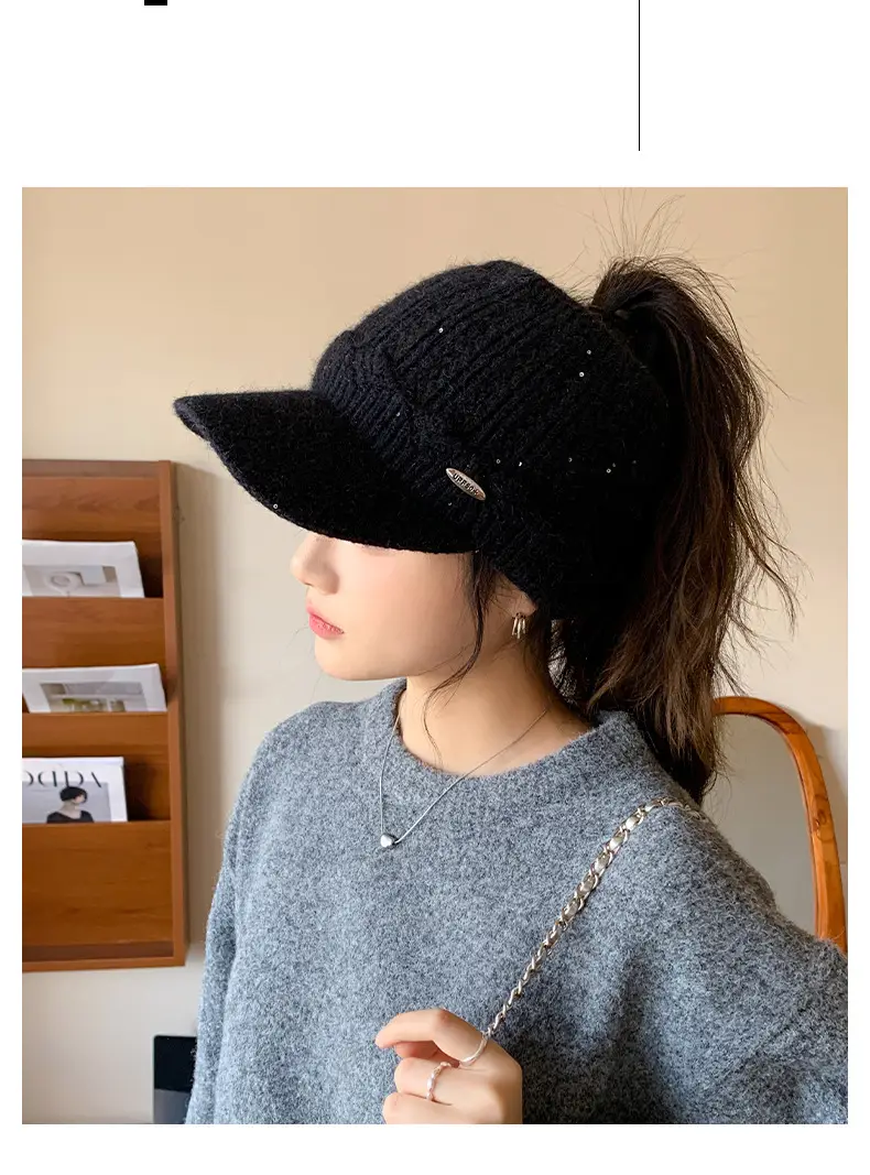 Korean Style Knitted Windproof Hat for Women — feature 23
