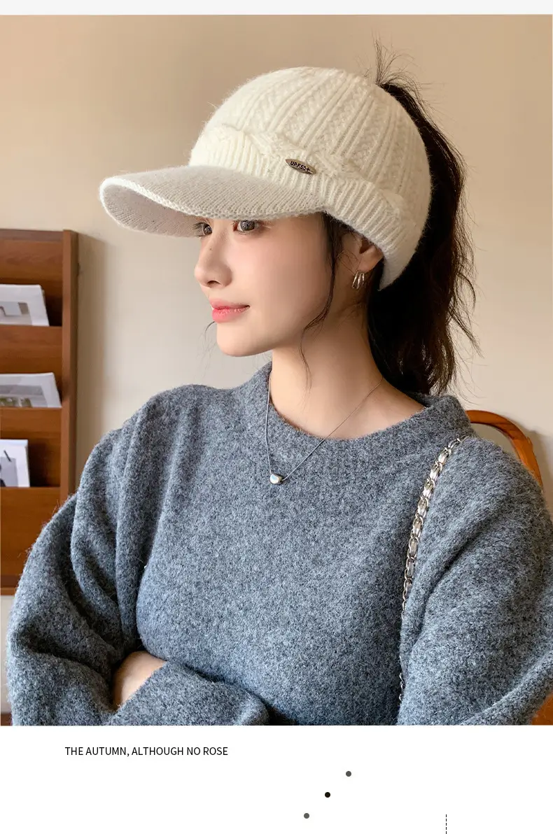 Korean Style Knitted Windproof Hat for Women — feature 6