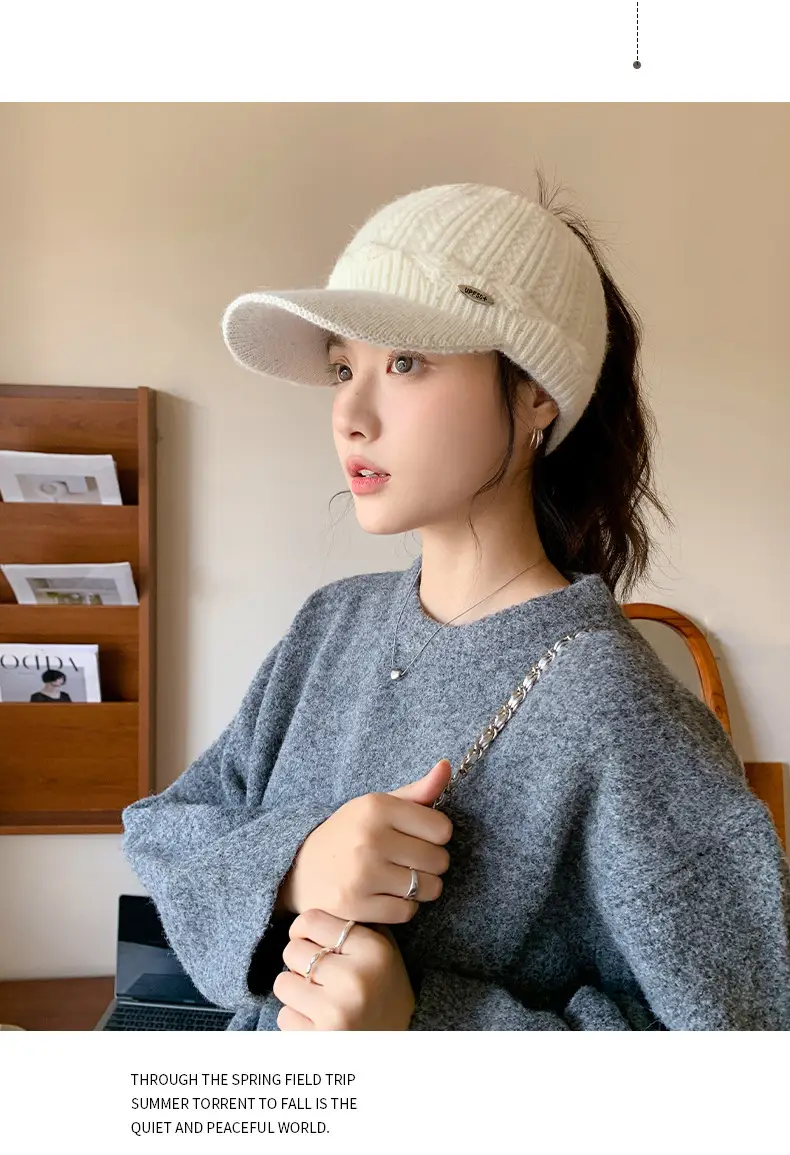 Korean Style Knitted Windproof Hat for Women — feature 7