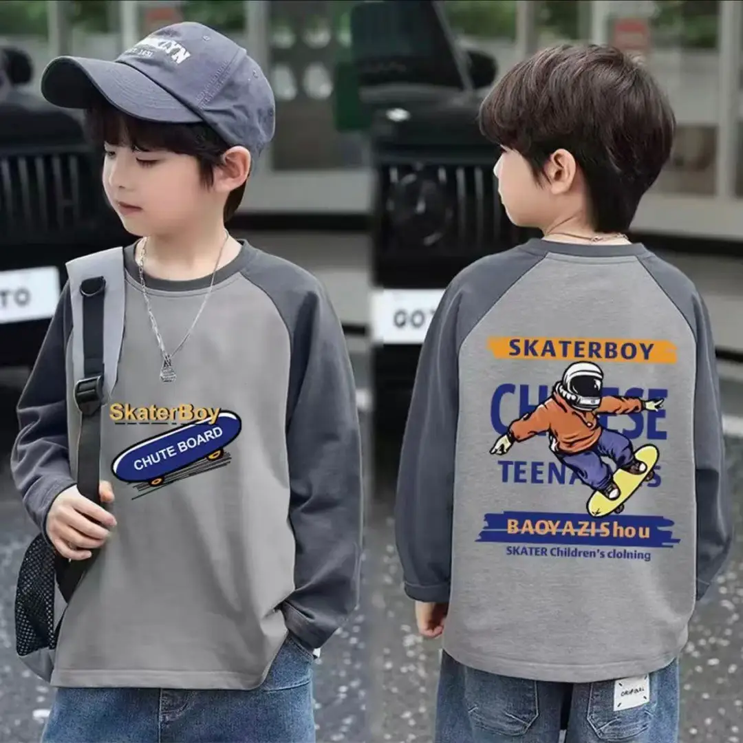 Boys Pure Cotton Raglan T-Shirt Sandfox Graphic - Image 11