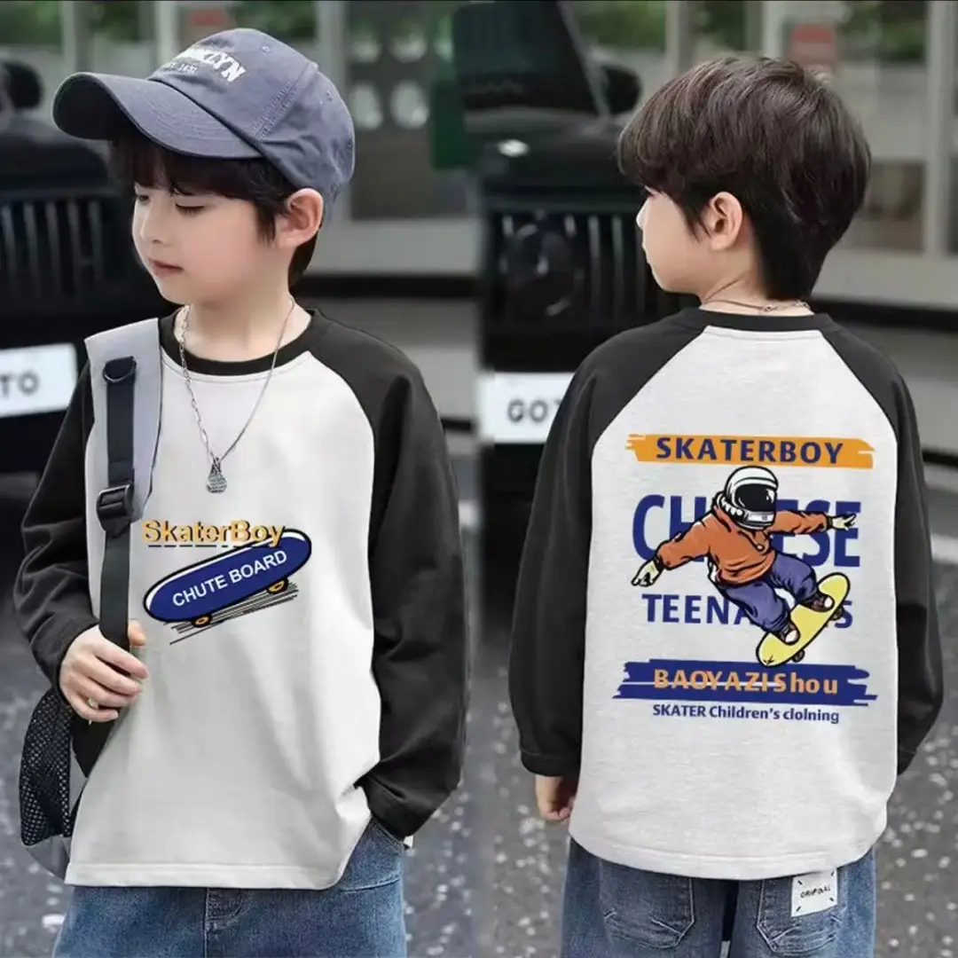 Boys Pure Cotton Raglan T-Shirt Sandfox Graphic - Image 9