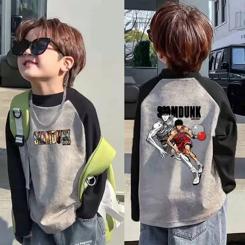 Boys Cotton Graphic T-Shirt Beige Black Mid Large