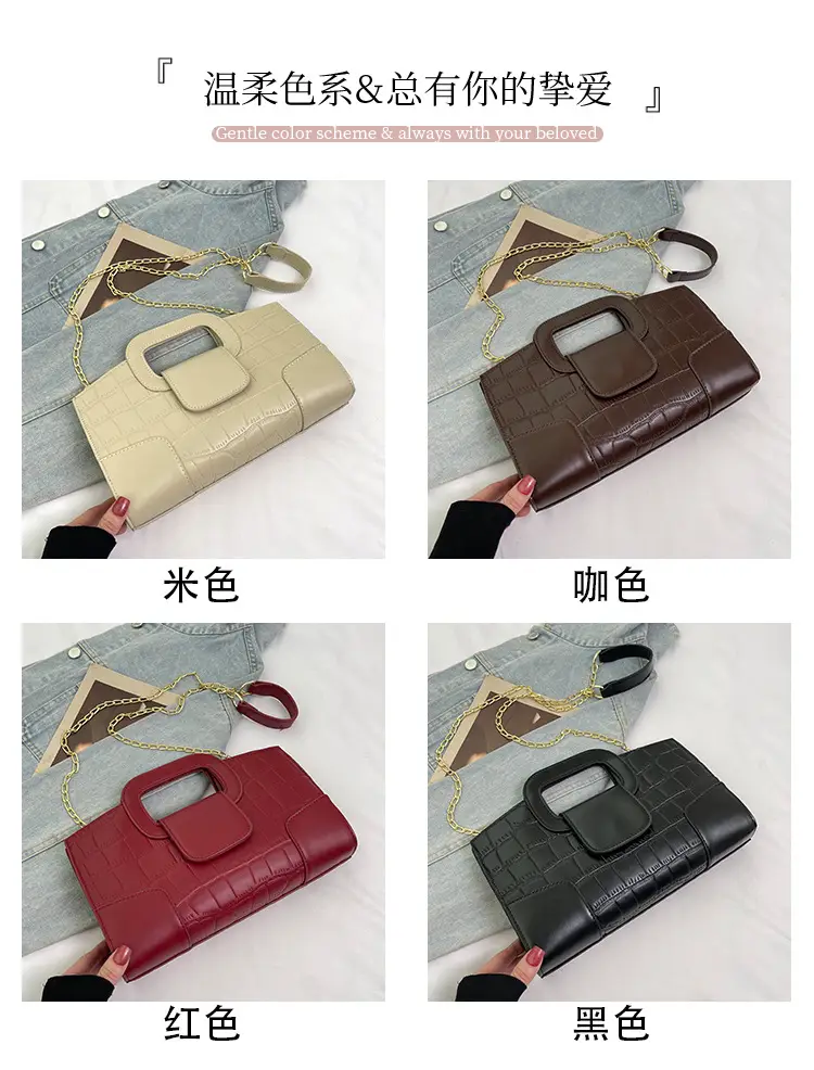 Red Croc Embroidered Crossbody Bag for Women — feature 3