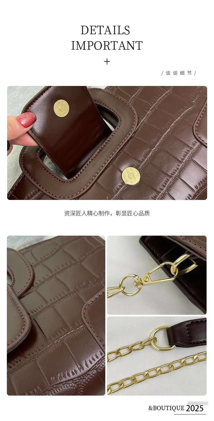 Red Croc Embroidered Crossbody Bag for Women — feature 4