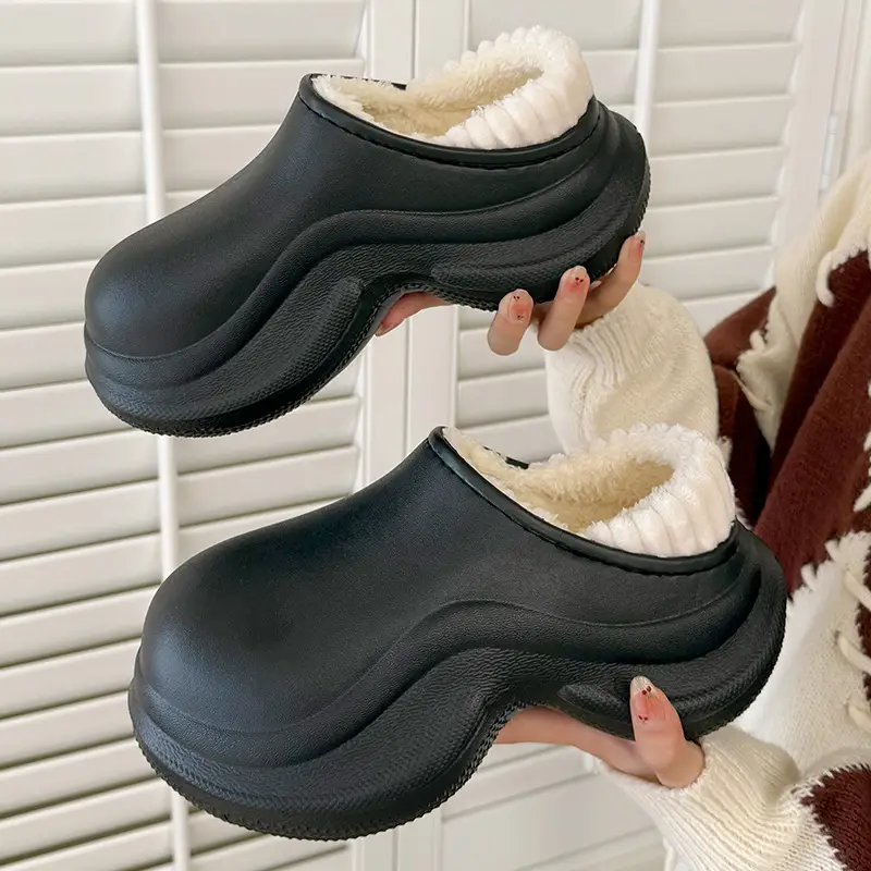 Women's Ultra-Thick Black Slipper Warm Winter - Image 11