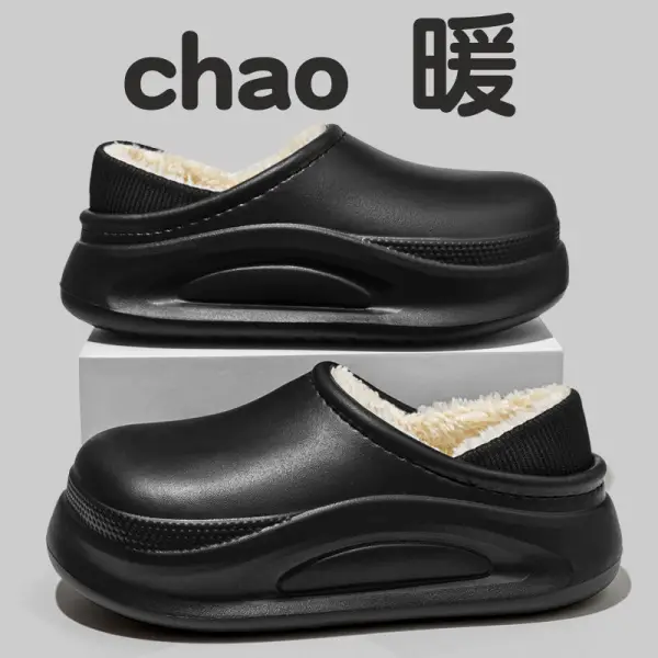 Women's Ultra-Thick Black Slipper Warm Winter - Image 4