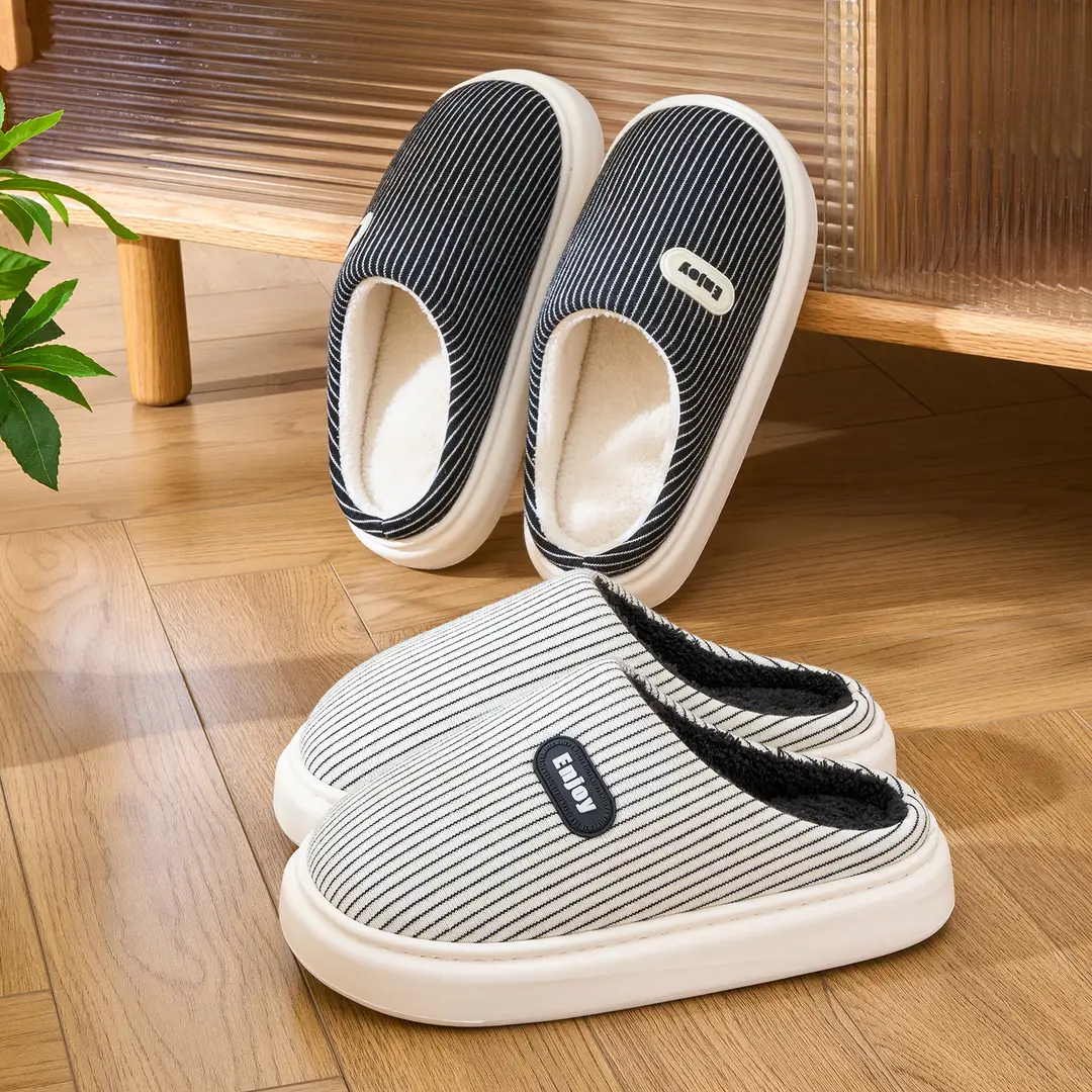 Cotton Slippers for Women Winter 2025 New Indoor Home Warm Plush Slippers for Men Home Men Autumn and Winter - Image 5