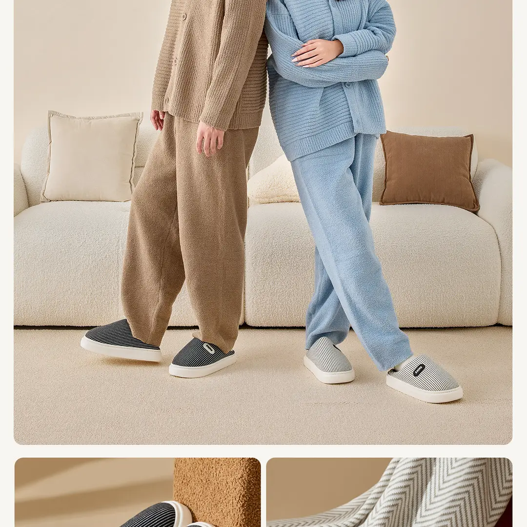 Cotton Slippers for Women Winter 2025 New Indoor Home Warm Plush Slippers for Men Home Men Autumn and Winter — feature 17