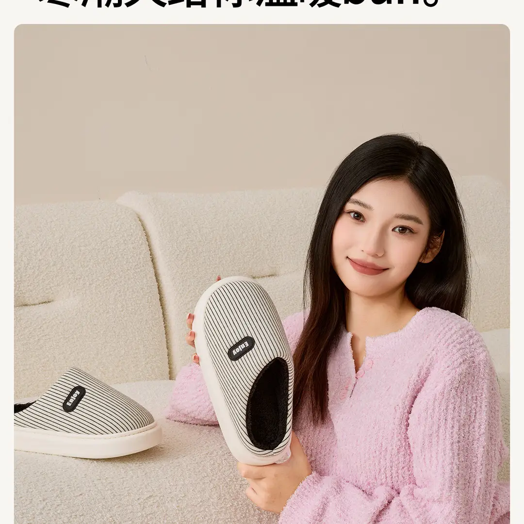 Cotton Slippers for Women Winter 2025 New Indoor Home Warm Plush Slippers for Men Home Men Autumn and Winter — feature 8