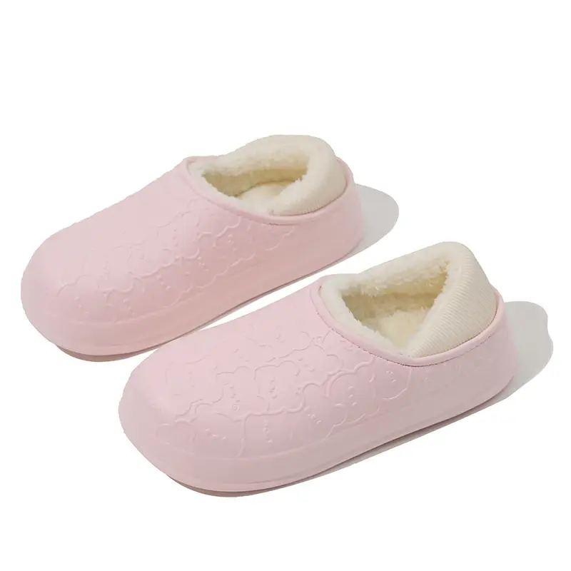 Men's Winter Cotton Slippers with Plush Lining, Warm Plush Couple Slippers, Women's Fashionable Cute Bear Foot Warmers Maternity Shoes - Image 10