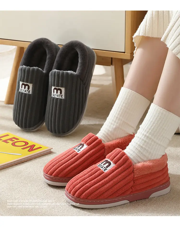 Autumn and Winter Cotton Slippers for Women New Winter Indoor Home Warm Anti-Slip Anti-Odor Furry Slippers for Men — feature 15