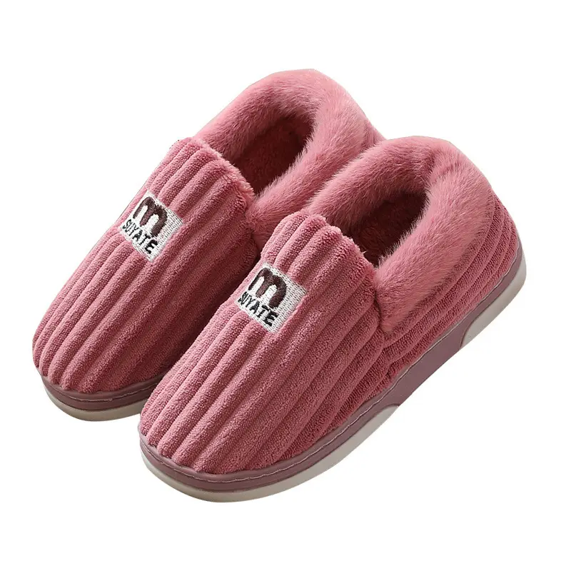 Autumn and Winter Cotton Slippers for Women New Winter Indoor Home Warm Anti-Slip Anti-Odor Furry Slippers for Men - Image 2