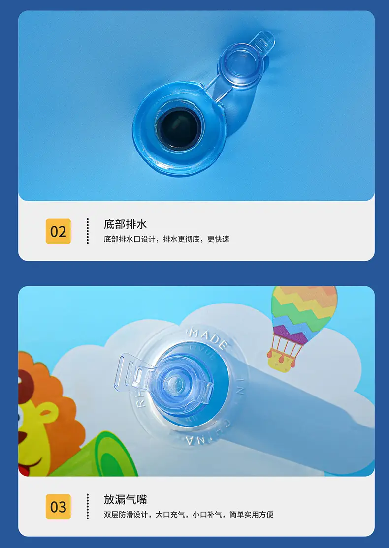 Inflatable Swimming Pool Thickened Blue and White Printed Children's Swimming Pool Adult Outdoor Foldable Bath Pool Infant Swimming Pool — feature 7