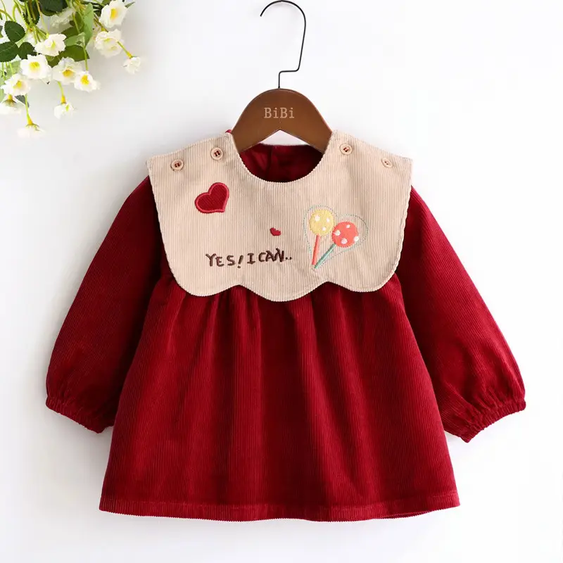 Coveralls for Baby Girls and Kidsren, Waterproof, Anti-Dirty, Thick, Reverse Dressing, Eating Bibs, Kindergarten Baby Protective Clothing, Autumn and Winter