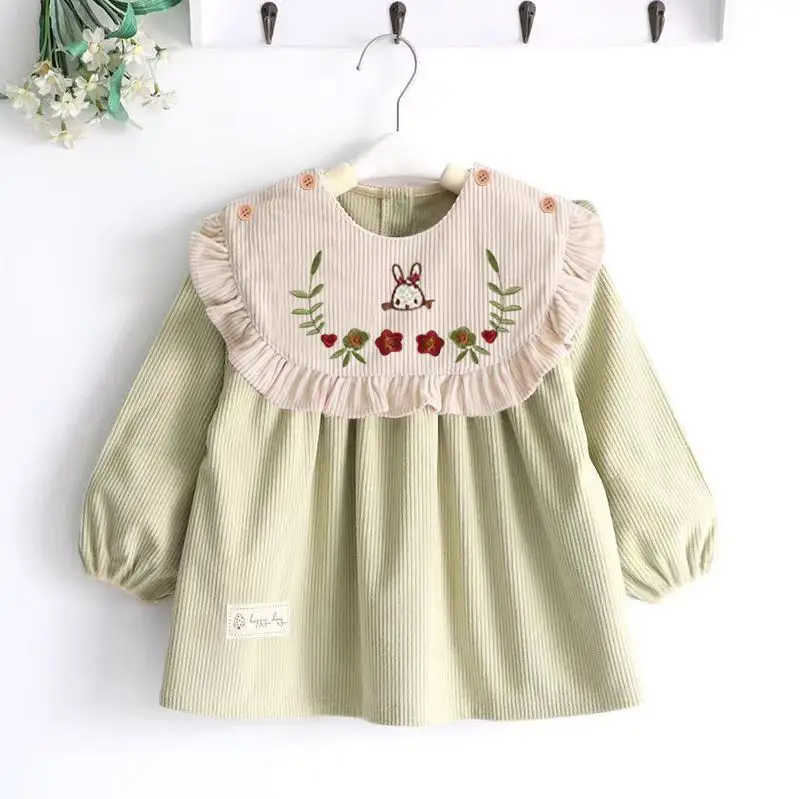 Coveralls for Baby Girls and Kidsren, Waterproof, Anti-Dirty, Thick, Reverse Dressing, Eating Bibs, Kindergarten Baby Protective Clothing, Autumn and Winter — feature 18