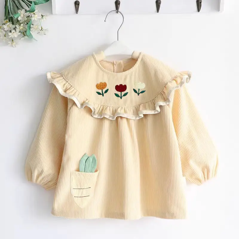 Coveralls for Baby Girls and Kidsren, Waterproof, Anti-Dirty, Thick, Reverse Dressing, Eating Bibs, Kindergarten Baby Protective Clothing, Autumn and Winter — feature 7