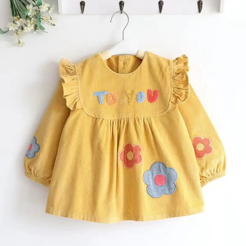 Coveralls for Baby Girls and Kidsren, Waterproof, Anti-Dirty, Thick, Reverse Dressing, Eating Bibs, Kindergarten Baby Protective Clothing, Autumn and Winter