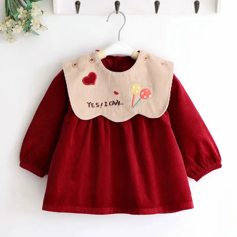 Coveralls for Baby Girls and Kidsren, Waterproof, Anti-Dirty, Thick, Reverse Dressing, Eating Bibs, Kindergarten Baby Protective Clothing, Autumn and Winter