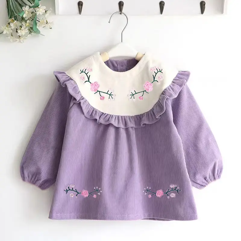 Coveralls for Baby Girls and Kidsren, Waterproof, Anti-Dirty, Thick, Reverse Dressing, Eating Bibs, Kindergarten Baby Protective Clothing, Autumn and Winter