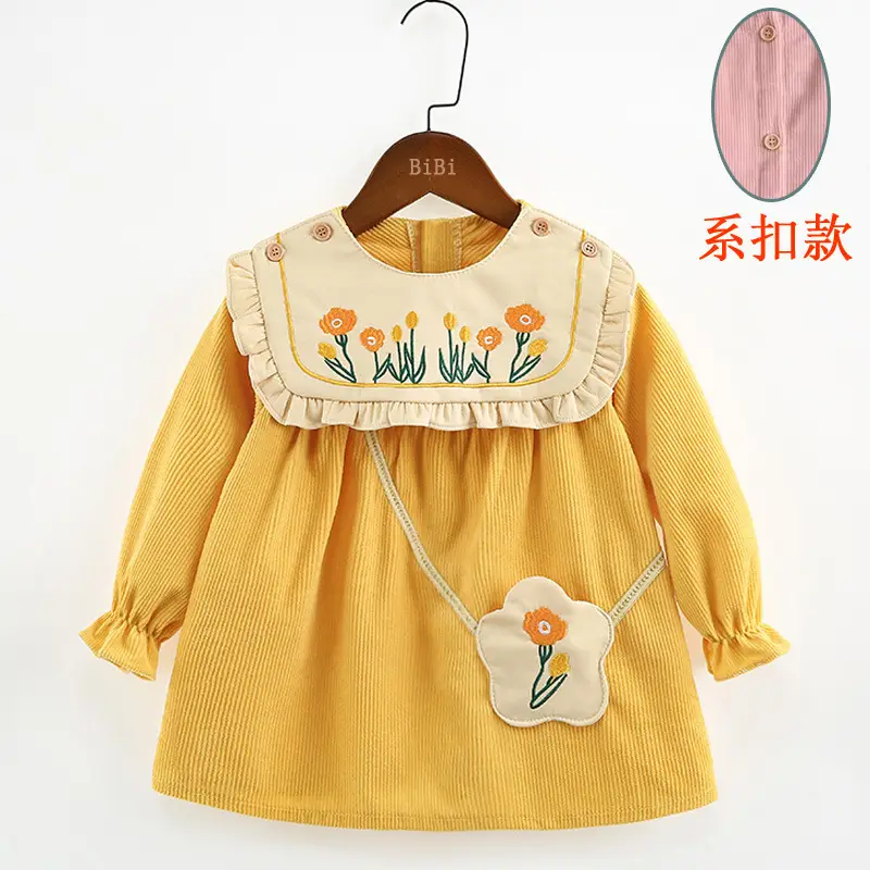 Coveralls for Baby Girls and Kidsren, Waterproof, Anti-Dirty, Thick, Reverse Dressing, Eating Bibs, Kindergarten Baby Protective Clothing, Autumn and Winter
