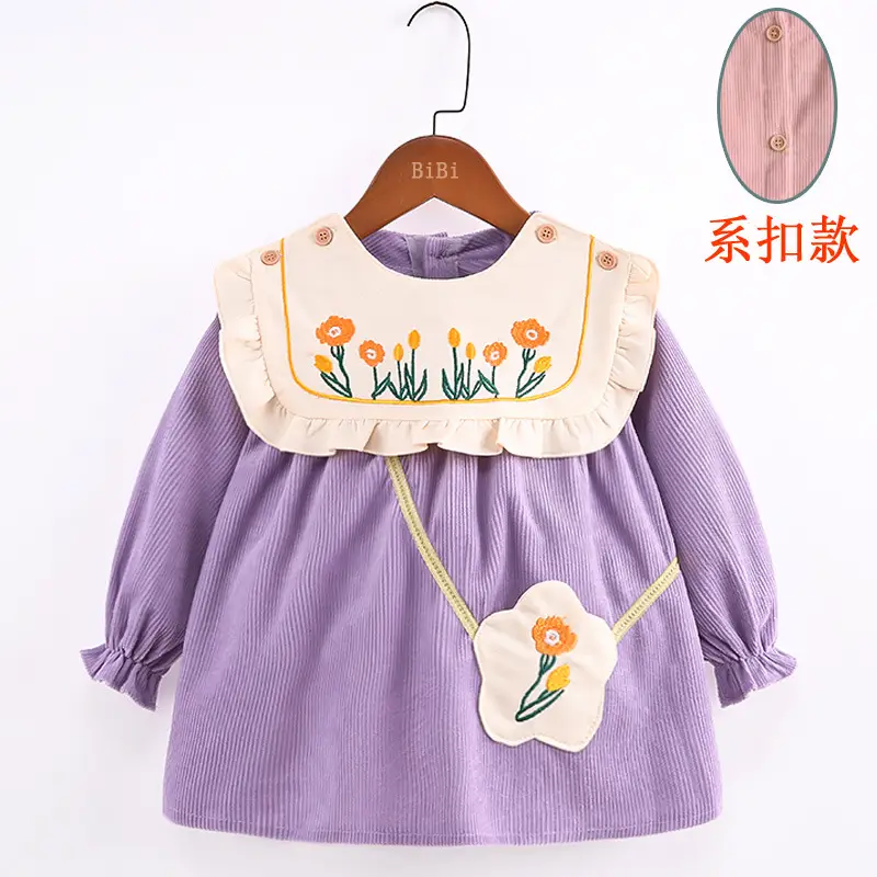 Coveralls for Baby Girls and Kidsren, Waterproof, Anti-Dirty, Thick, Reverse Dressing, Eating Bibs, Kindergarten Baby Protective Clothing, Autumn and Winter