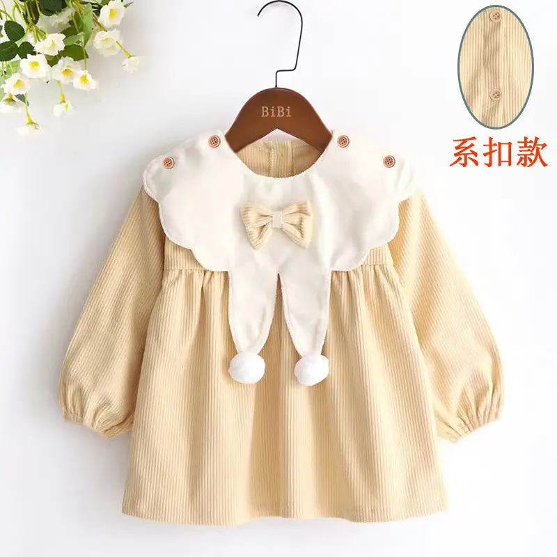 Coveralls for Baby Girls and Kidsren, Waterproof, Anti-Dirty, Thick, Reverse Dressing, Eating Bibs, Kindergarten Baby Protective Clothing, Autumn and Winter