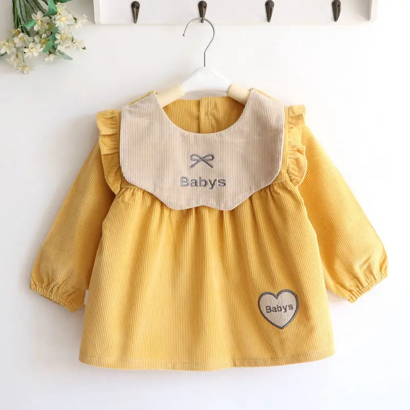 Coveralls for Baby Girls and Kidsren, Waterproof, Anti-Dirty, Thick, Reverse Dressing, Eating Bibs, Kindergarten Baby Protective Clothing, Autumn and Winter