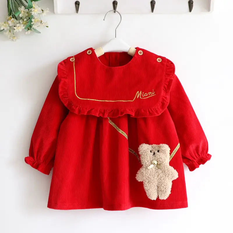 Coveralls for Baby Girls and Kidsren, Waterproof, Anti-Dirty, Thick, Reverse Dressing, Eating Bibs, Kindergarten Baby Protective Clothing, Autumn and Winter