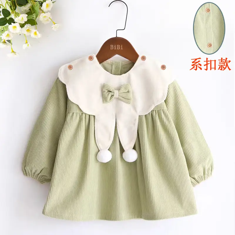Coveralls for Baby Girls and Kidsren, Waterproof, Anti-Dirty, Thick, Reverse Dressing, Eating Bibs, Kindergarten Baby Protective Clothing, Autumn and Winter