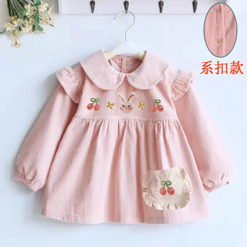 Coveralls for Baby Girls and Kidsren, Waterproof, Anti-Dirty, Thick, Reverse Dressing, Eating Bibs, Kindergarten Baby Protective Clothing, Autumn and Winter