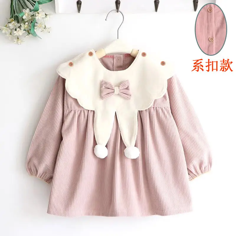 Coveralls for Baby Girls and Kidsren, Waterproof, Anti-Dirty, Thick, Reverse Dressing, Eating Bibs, Kindergarten Baby Protective Clothing, Autumn and Winter