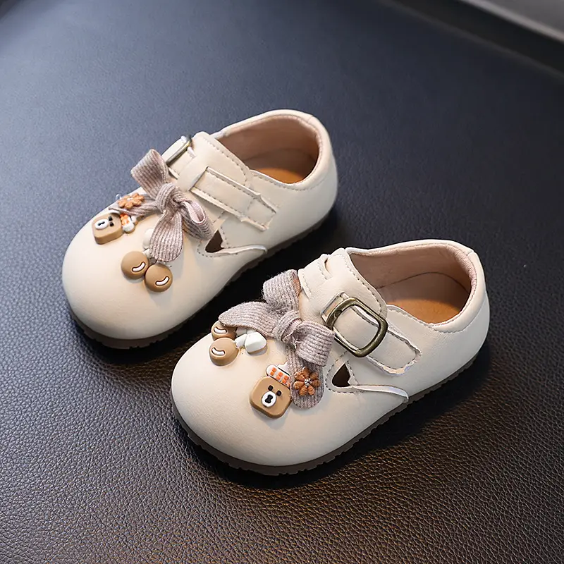 Korean Style Baby Cartoon Shoes for Girls Small Leather